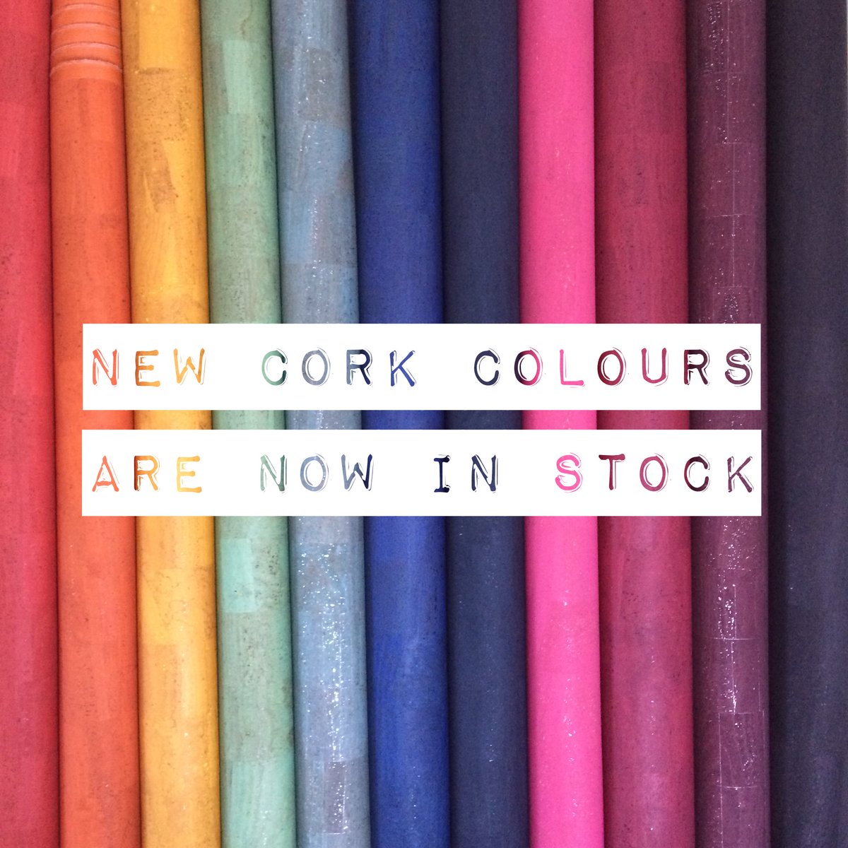 tlbfs's tweet photo. We now have 11 new colours of cork fabric in stock 🌈 #corkfabric #corkleather #veganleather #sustainable #thelittlebritishfabricshop #tlbfs https://t.co/F9ctFLChmk