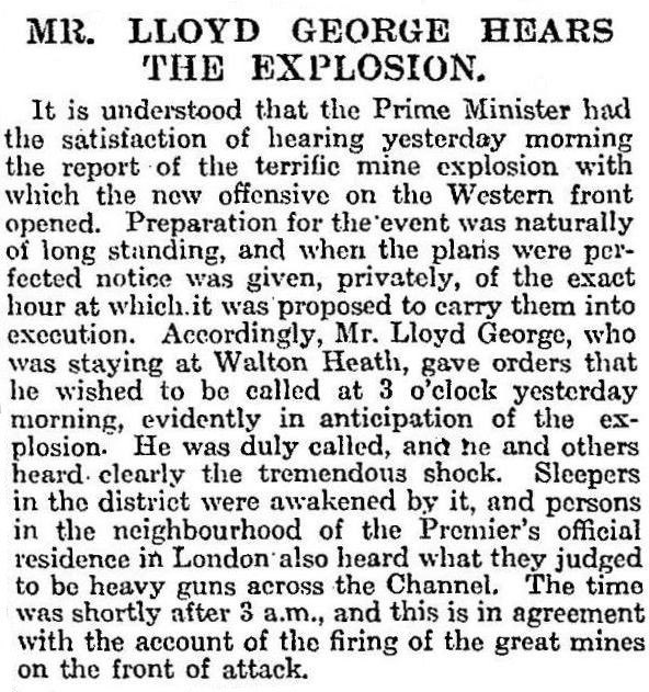 HistoryHit's tweet photo. #OTD 1917 Lloyd George claims to hear the the Messines mines. #Messines100 https://t.co/iIpYOOJMYV