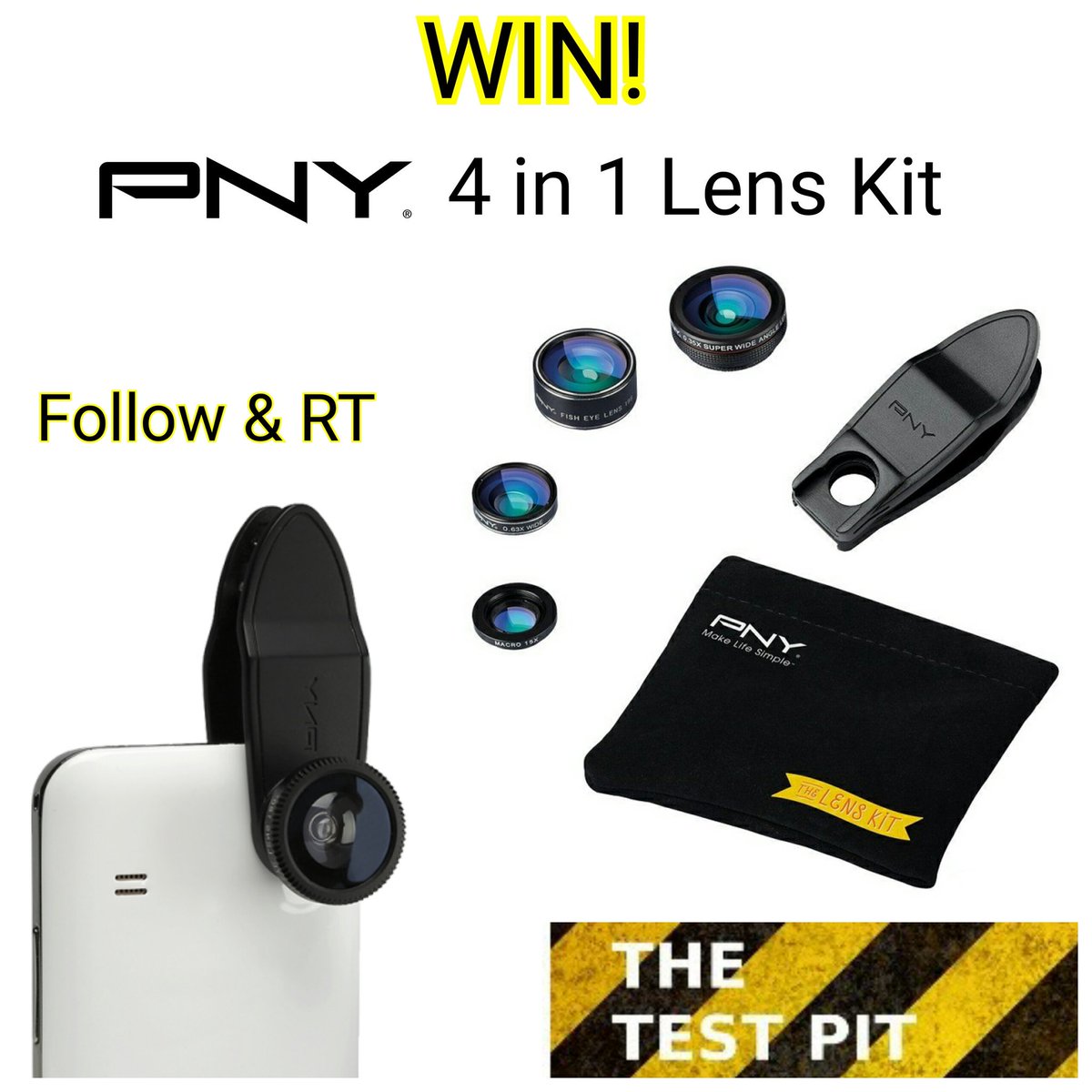 Our latest #competition is to #win a @PNYEuropeUK 4 in 1 Lens Kit for any phone. Follow &amp; RT to enter. thetestpit.com/2017/06/compet… #giveaway
