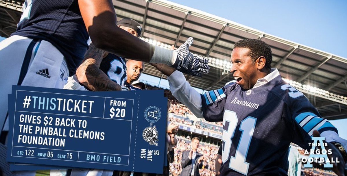 PinballFdn's tweet photo. The @TorontoArgos make it easy to give! $2 from every ticket purchased in June will help empower youth in #Toronto! https://t.co/19iPrgdzLC https://t.co/ZsT8dPziIc