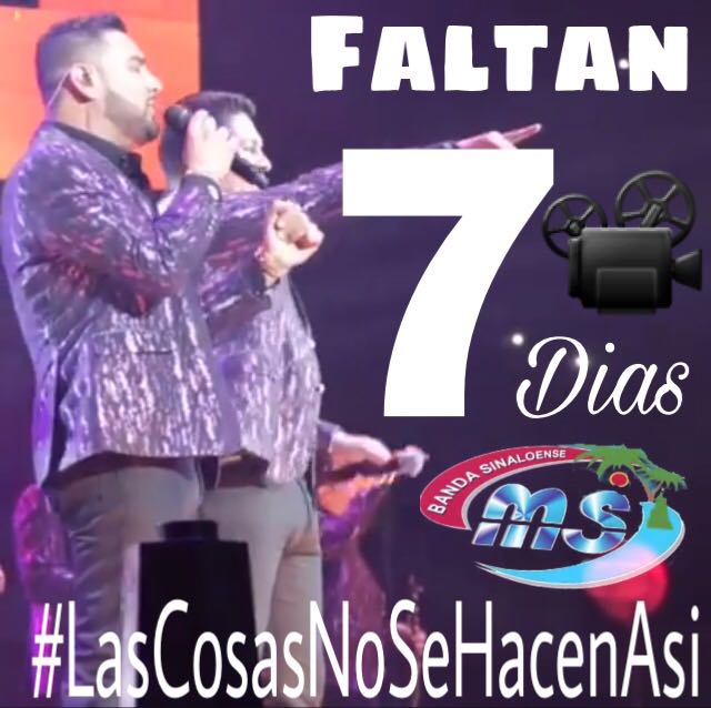 ElyLuna8's tweet photo. Estamos a solo 7días para el Estreno del video #LasCosasNoSeHacenAsi @BANDA_MS 💕¡No te lo Puedes Perder! @FCLASTERCAS #YOSOYTERCA #YOSOYMS https://t.co/nKio3lwJ2k