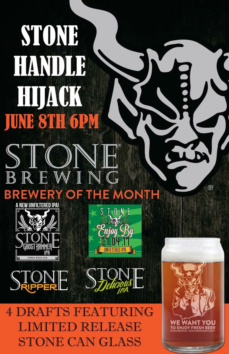 StoneIllinois's tweet photo. #Stone #TrueIndependentCraft celebration 2morrow @CraftBeerBar_IL w/@StoneBrewingCo #EnjoyBy #Unfiltered https://t.co/D7ptPfB0Ue
