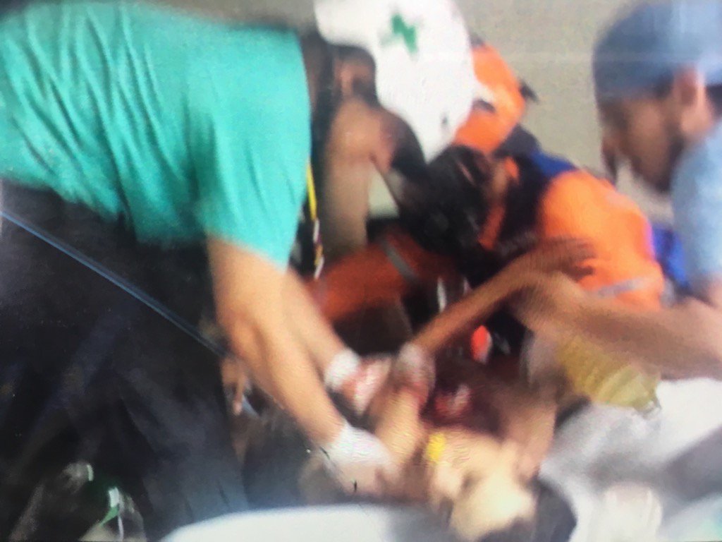 Así llegó a la clínica Ávila el herido en la Av. Libertador #7Jun