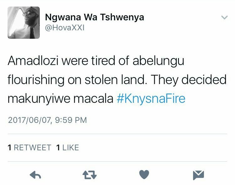 We need <a href="/SAHRCommission/">SAHRCommission</a> to grow some balls, drop the double standards, and actually do something about this #hatespeech! 
#KnysnaFire