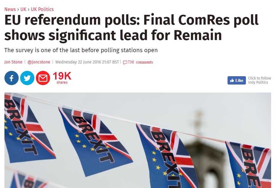 Methos2523's tweet photo. so many people are tweeting that @ComRes polling puts Tories ahead and Labour should give up now... remember what they said about Brexit? https://t.co/nZmYJA7Nmm