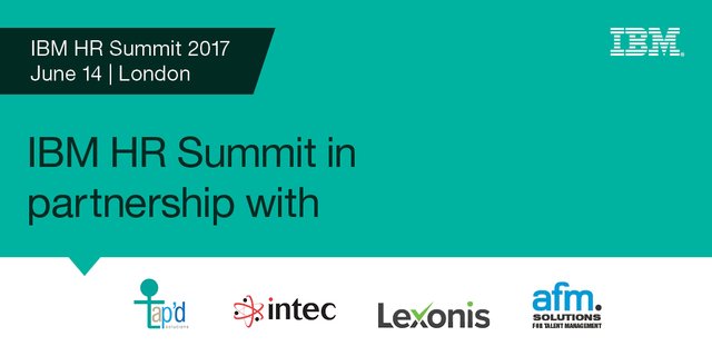 huwedwards's tweet photo. Join us at the IBM HR Summit - with sponsors @tapdSolutions @intec_systems @lexonis @AFMSolutions @streeboinc London, 14 June #poweruphr https://t.co/ejPtaAZglY