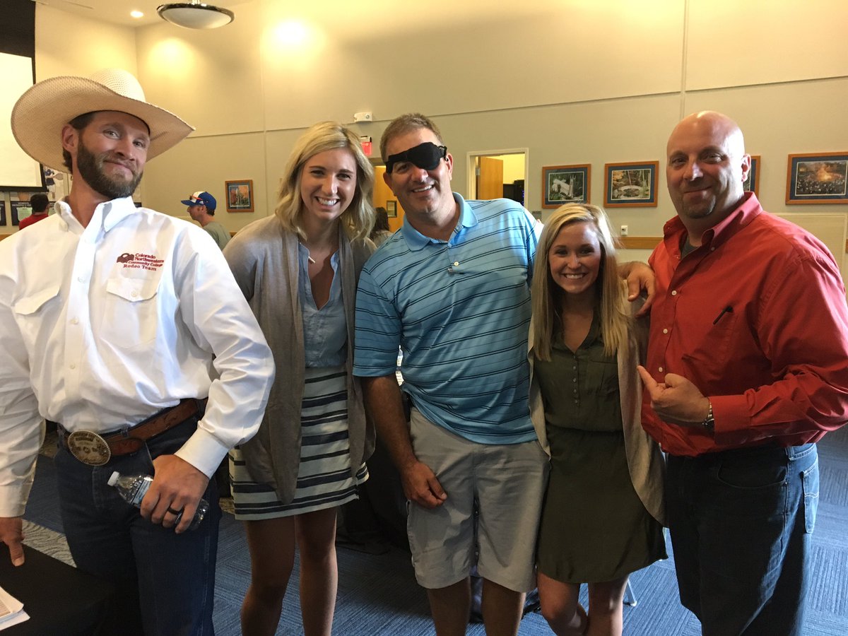 NCSACoachDuffek's tweet photo. Recruiting conference? Who knew a pirate, cowboy and the blondtourage we're in the house!! #rodeolife #werethefungroup https://t.co/pIN2QYFr3Z