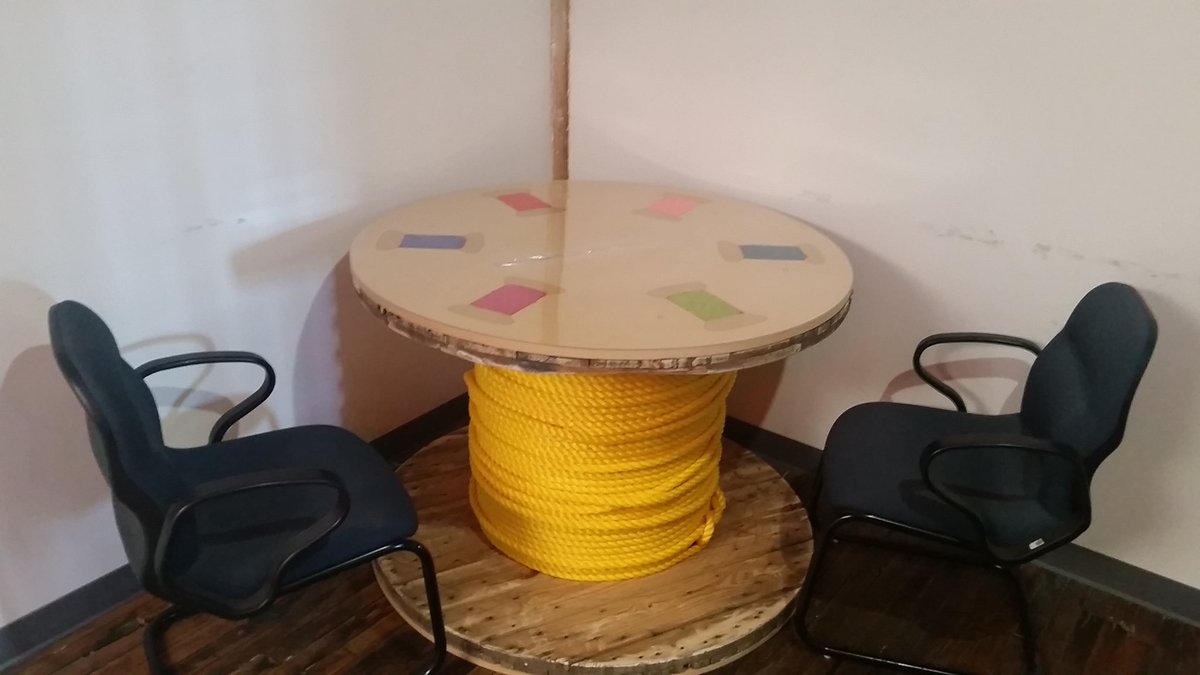 ZaxisFactory's tweet image. Hang out table for outside the Textile area...any ideas for chairs? #diy #makers #Zaxiscoolideas #art @rdsdocs @Aeon7777 @D1YNation