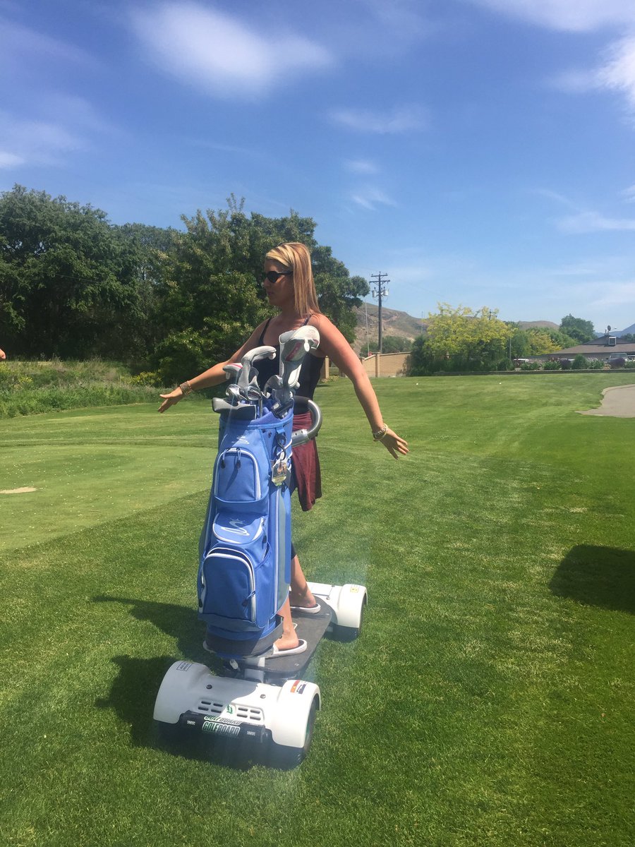 CFJC_Community's tweet photo. Accepting the #yka360 challenge with @TourismKamloops. What a way to spend an afternoon. #golfboarding https://t.co/HjGLMeNq8K