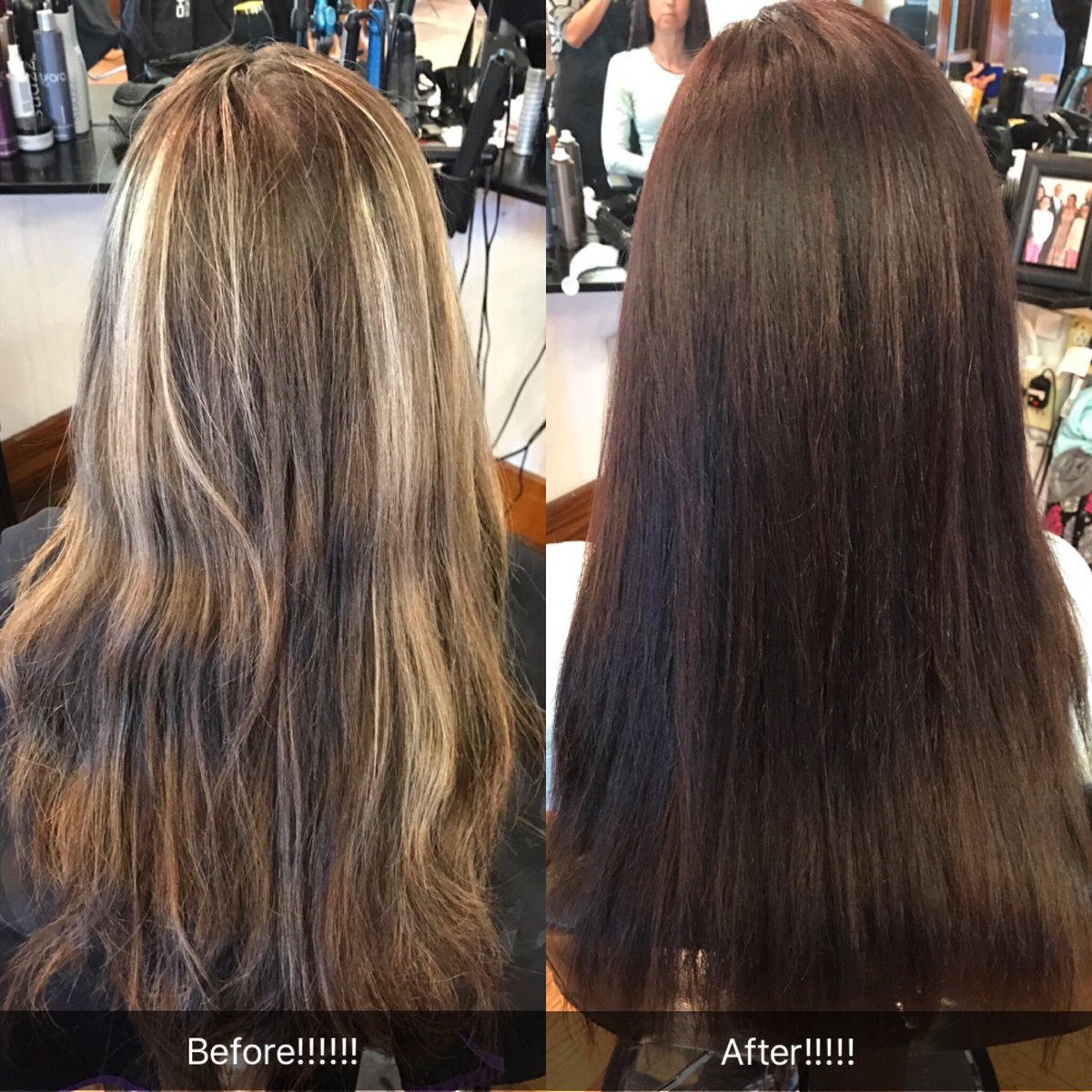 AmbridgeRoseSpa's tweet photo. Before/After 
Mocha Red Auburn shades Color transformation by Rose 🌹 using #Redkenshades #ambridgerosespa #eriesalons #Redken https://t.co/YZMh1sFdJA