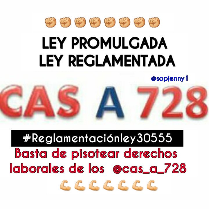 Yekitasan5787's tweet photo. Solicitamos participar #ReglamentacionLey30555 Ley justa @CAS_a_728 @Lucholopez71 @MTPE_Peru @Mauriciomulder  @BienvenidoRamrz @augusegui https://t.co/sAakphA0VG