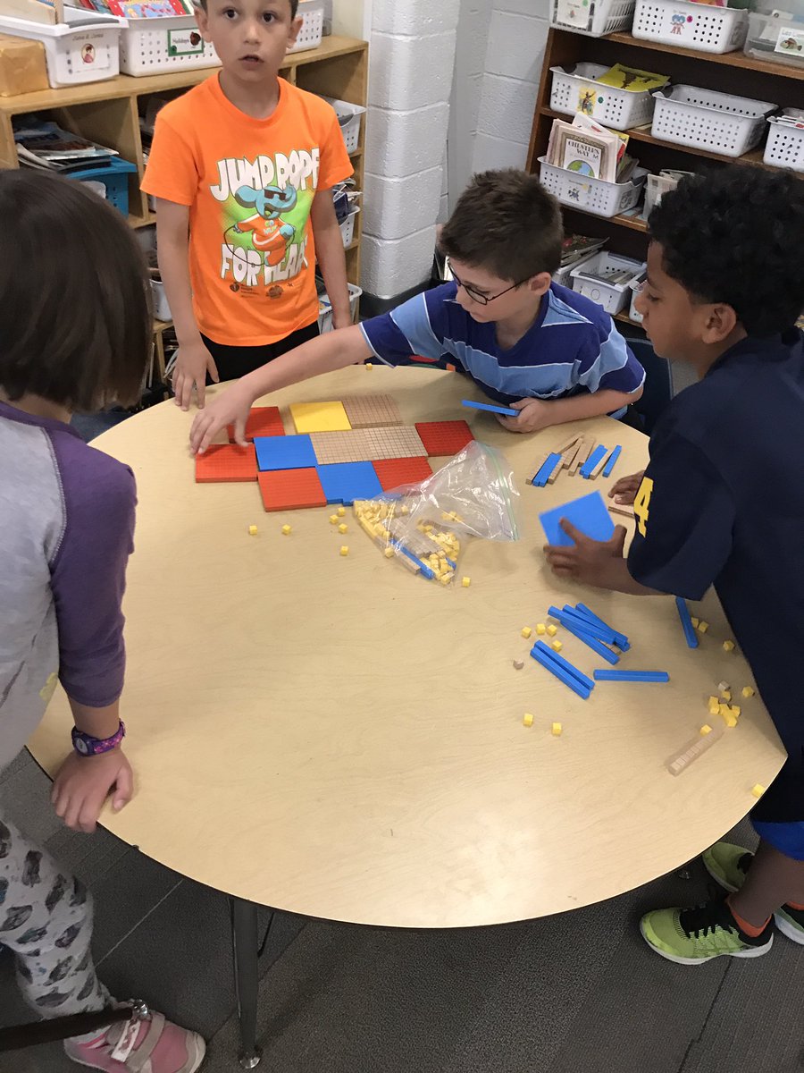 MMjarrold's tweet photo. Adding, subtracting and building numbers with base 10 blocks! #pattengillpride https://t.co/9TWrElnaYC