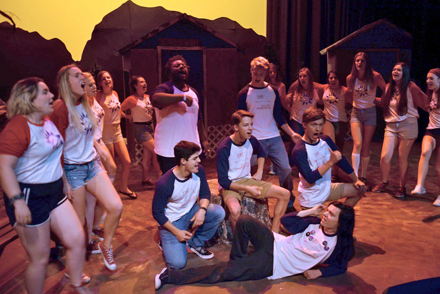Egrol71's tweet photo. VSS drama kids singing their hearts out in Much Ado! https://t.co/eSfz6GEEuz