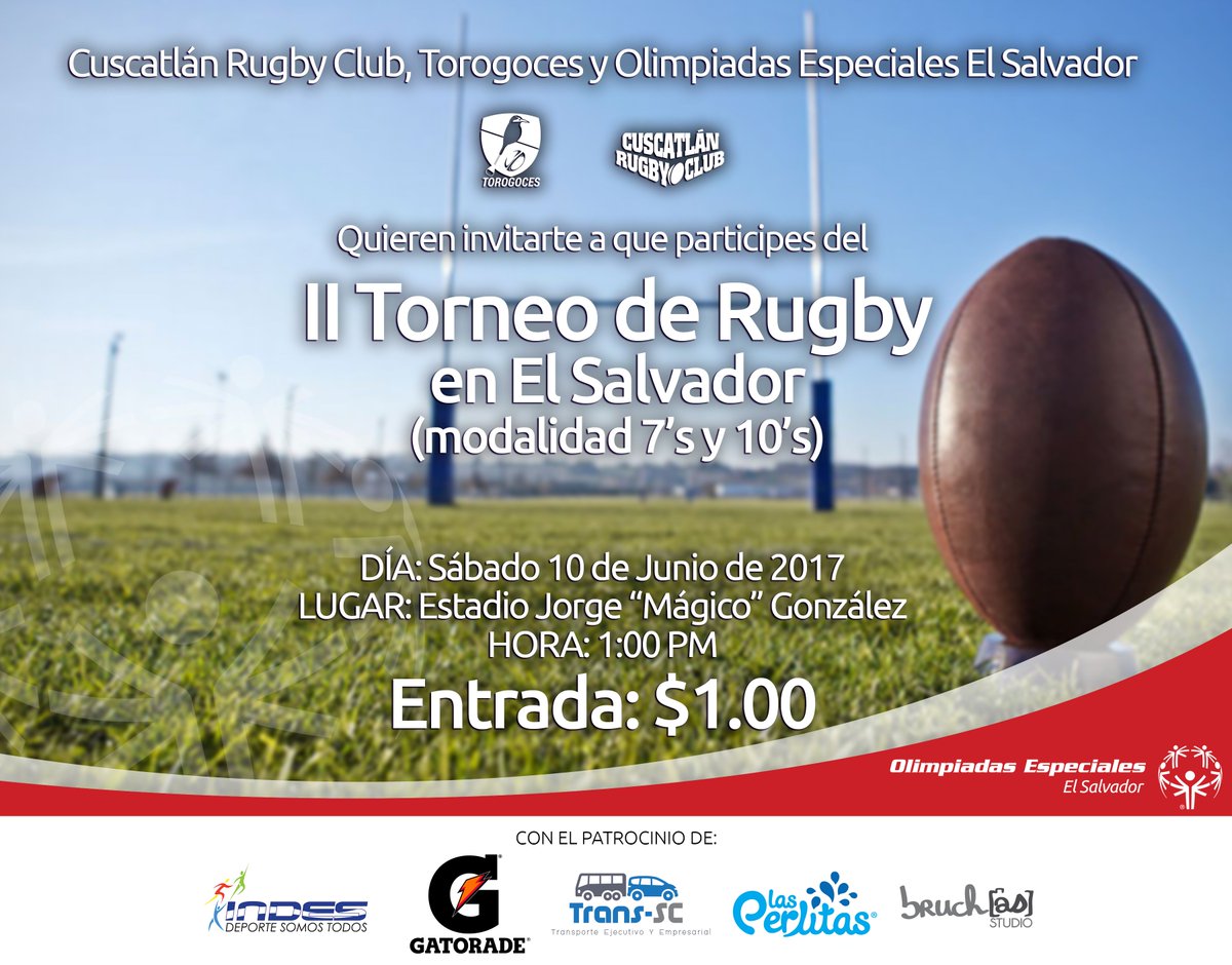 Ya faltan pocos días para el 2do. Torneo de Rugby #ApoyaANuestrosAtletas #EncuentraTuInspiración #SeUnFan #InclusiónYRespeto #TorneoDeRugby