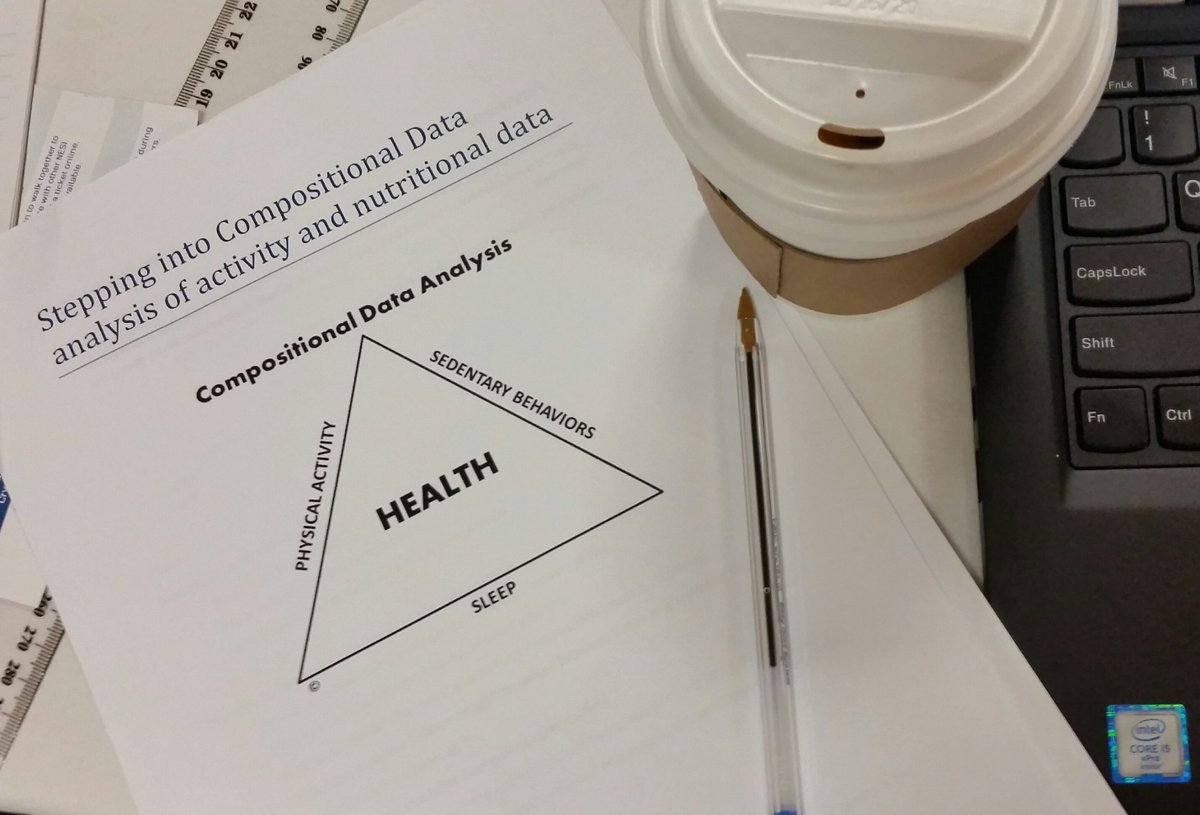 Lauren_Arundell's tweet photo. Great #ISBNPA2017 workshop on analysis of PA, SB and sleep which are codependent, just like jetlag, coffee and #CompositionalDataAnalysis https://t.co/QuN5d8H0A9