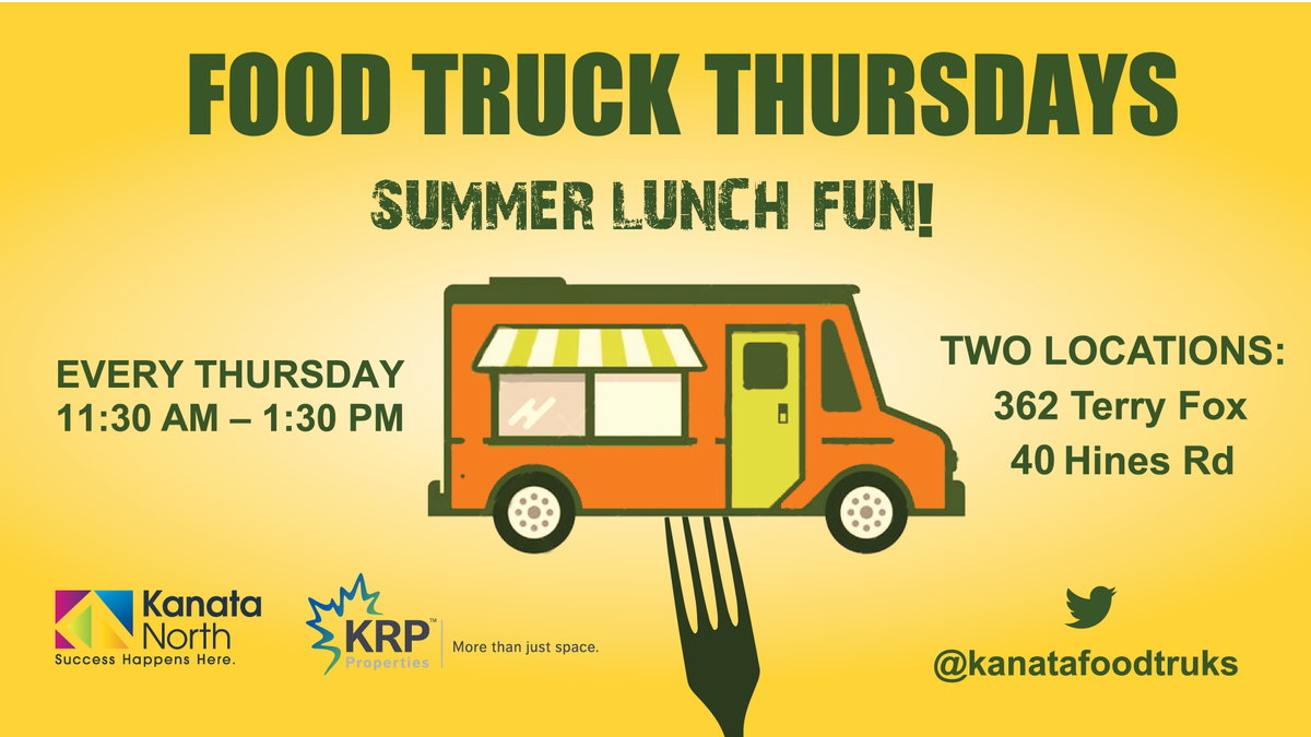KanataFOODtruks's tweet photo. Tomorrow catch @SmokinRRs at 362 Terry Fox &amp; @Wraps_n_Stuff at 40 Hines Rd for Food Truck Thursdays! #kanata #lunchtime #foodtrucks https://t.co/KuDke6QUrV