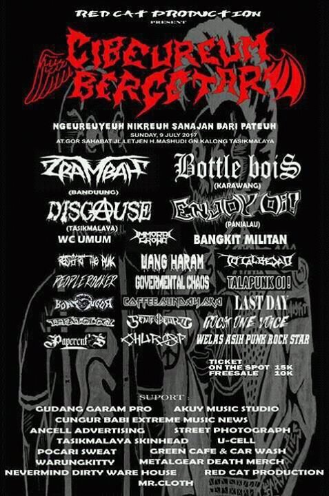 sanguranger's tweet photo. Mari duduk bersama @discausepunk di CIBEUREUM BERGETAR 9 juli 2017, Gor Sahabat Jl.Letjen Mashudi Tasikmalaya #discause #punk #punknskin https://t.co/ZEYXJwak1n