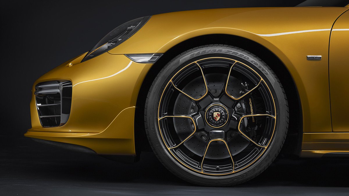Porsche911UK's tweet photo. Porsche 911 Turbo S 599bhp #911ExclusiveSeries, 500 units but costs £187k. £40k extra for 27bhp with more gold bells over just a Turbo S... https://t.co/SN0r2stZUH