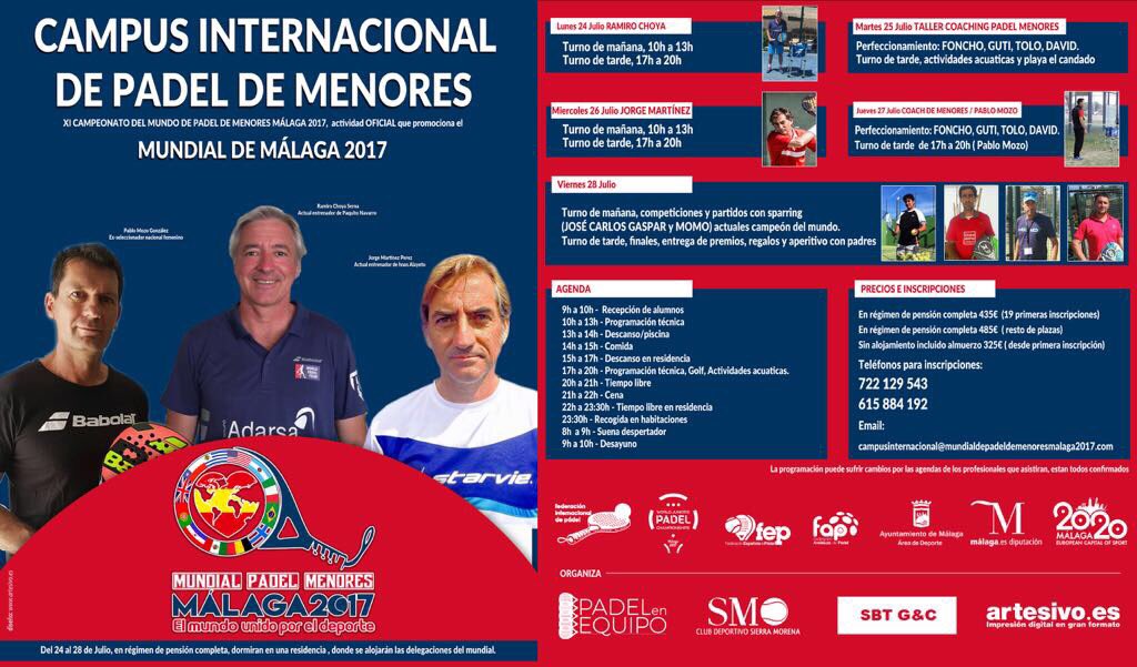 RamiroChoya's tweet photo. CAMPUS INTERNACIONAL DE MENORES en Málaga del 24 al 28 de julio... te apuntas? Os esperamos. https://t.co/ek4cUvMqL8