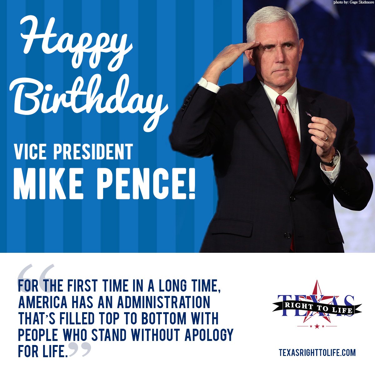 Join us in wishing Vice President Mike Pence a Happy Birthday! 