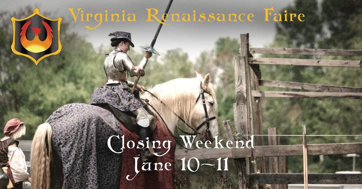 Last chance to experience the joy &amp; magic of the Virginia Renaissance Faire.  Sat-Sun. 10am - 5pm. Final perf. Ever by Mad Mechanicals!