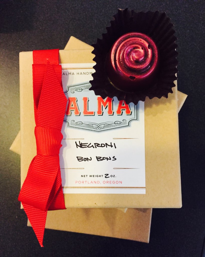 We've got your midday #NegroniWeek cravings covered w/ <a href="/almachocolate/">Alma Chocolate</a> negroni bon bons at the caffe!#negroniobsessed