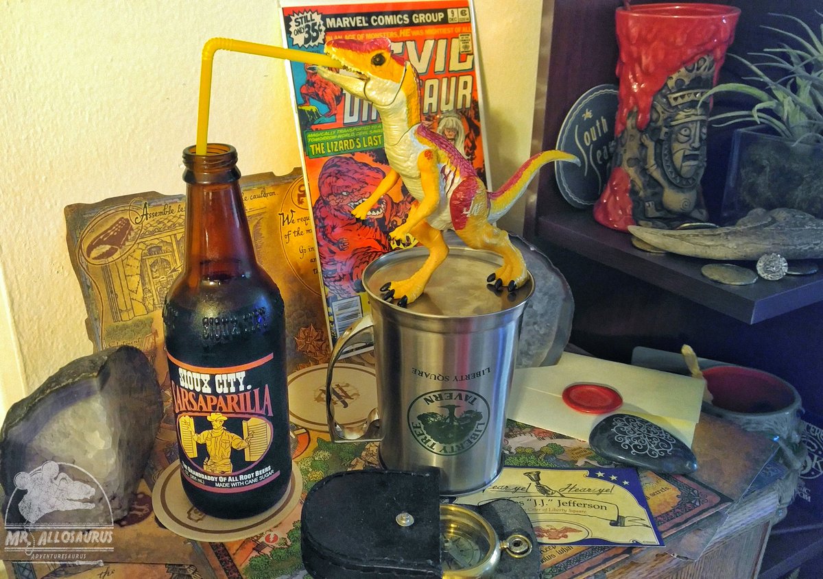 Mr_Allosaurus's tweet photo. Drinking a #Sarsaparilla and thinking of you @JustinSCARRED and the Oooooooooooooooooooooooold West! #funpic #adventure #Adventuresaurus https://t.co/54mXuY0nmv