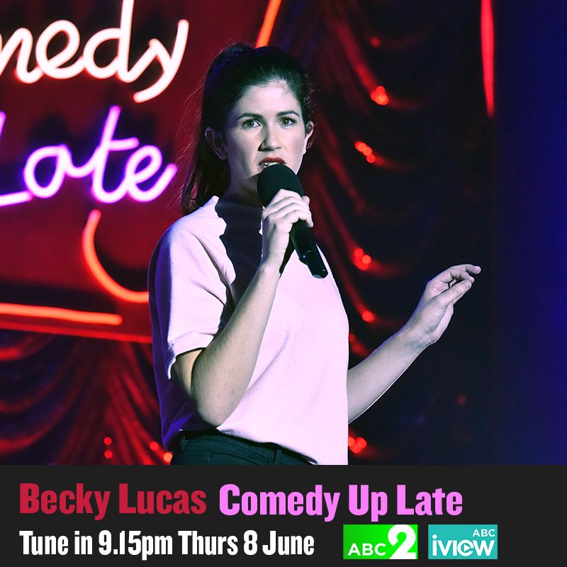 micomfestival's tweet photo. The cast for tonight's #ComedyUpLate is 🔥🔥🔥 ! Feat. @Becky_Lucas89 and many more awesome artists. Don't miss it - tune in to @ABC2 at 9.15! https://t.co/z6ldxkozoU