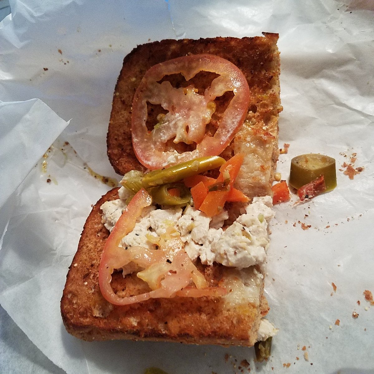 sweetnisg's tweet photo. @Potbelly Dissappointed by my chicken salad sandwich with barely any chicken salad in it! #dissappointedloyalpatron https://t.co/RIHw8XtuvH