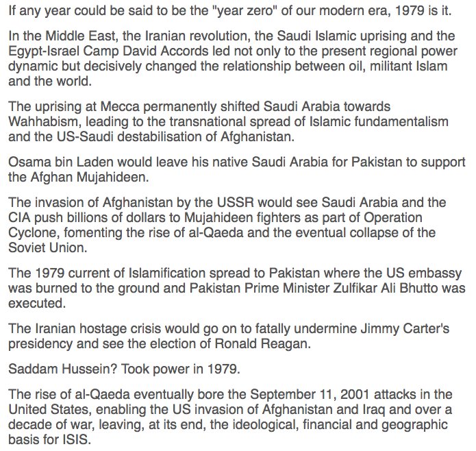 wikileaks's tweet photo. The Saudi-Qatar spat has its roots in "Year Zero" - 1979 https://t.co/rV1SxmTfBg https://t.co/RFmtj6xZPd