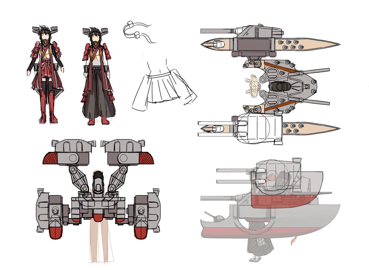 かがみきの オリジナル艦娘の紀伊さん設定画