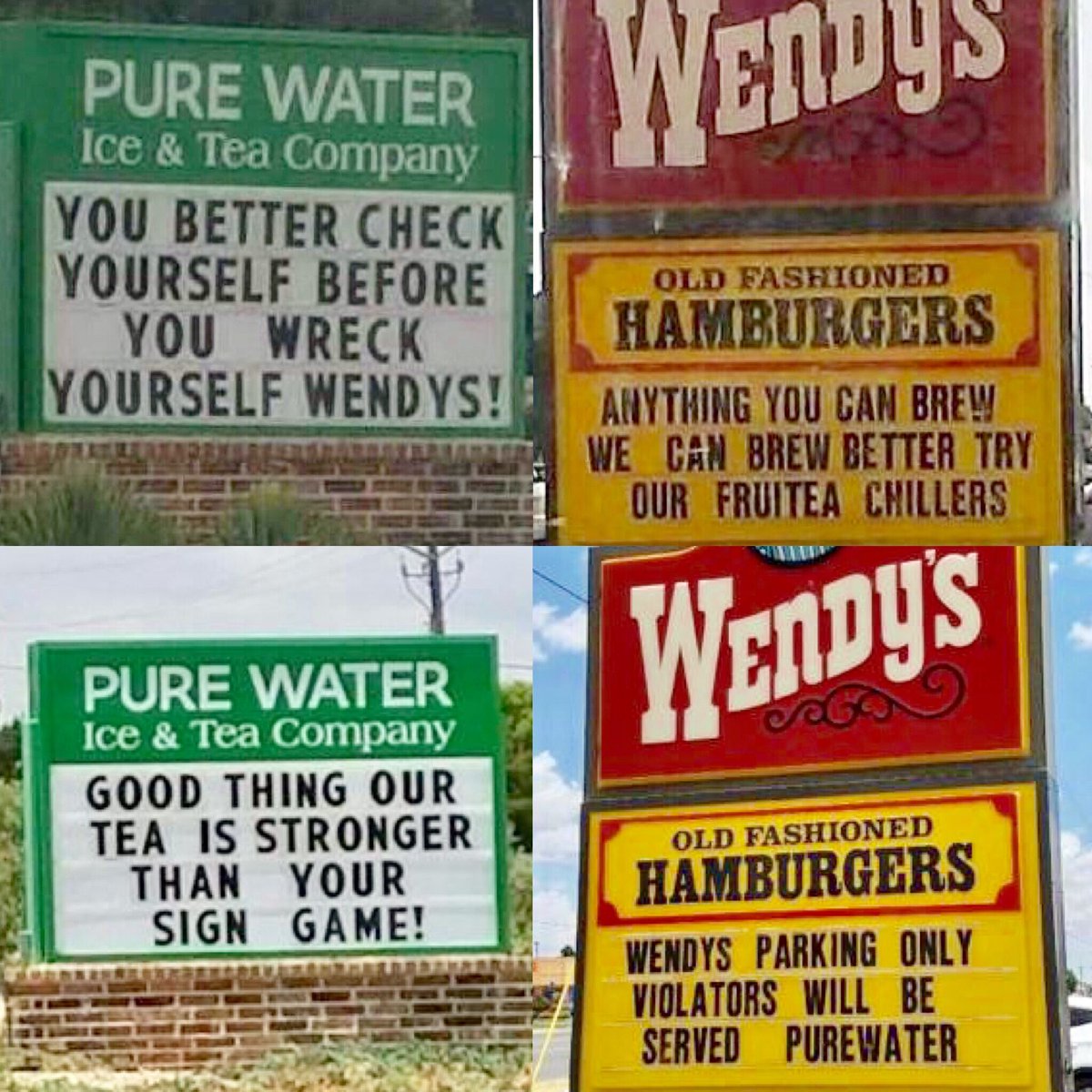 TexasHumor's tweet photo. The Wendy's in Lubbock is savage 😂 https://t.co/5TAPvyK7Ot