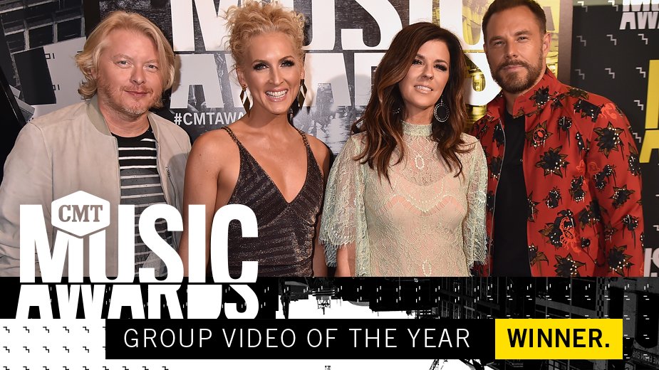 CMT's tweet image. And your Group Video of the Year winner is... @LittleBigTown! #CMTawards