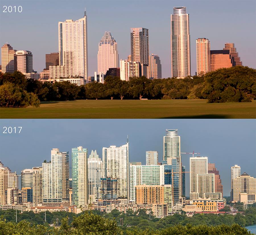 Beto Altamirano On Twitter Austin Texas 2010 Vs 2017 5 30 Pm 7 Jun 2017