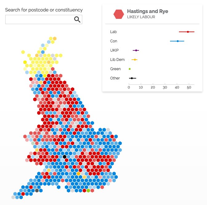wikileaks's tweet photo. YouGov predicts that UK Home Secretary Amber Rudd will be eliminated in tomorrow's national parliamentary election. #ge2017 https://t.co/eHe6LtTpKc