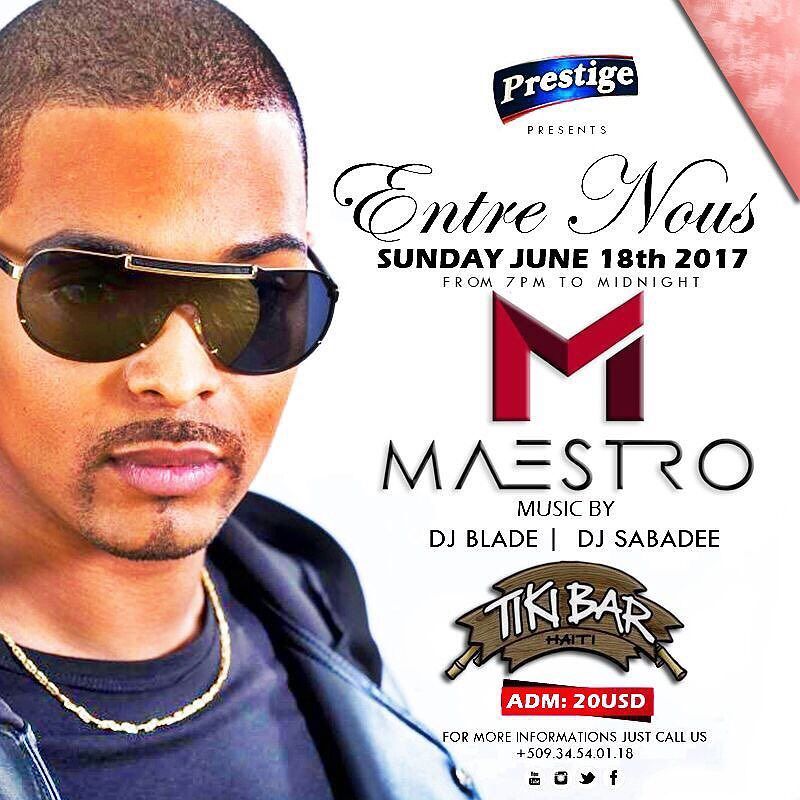 T_Ansyto's tweet photo. Soirees #EntreNous 18 Juin @tikibar_haiti #prestige #maestro #djblade 🔥🔥🔥🎉 https://t.co/A4D6ySkNeL