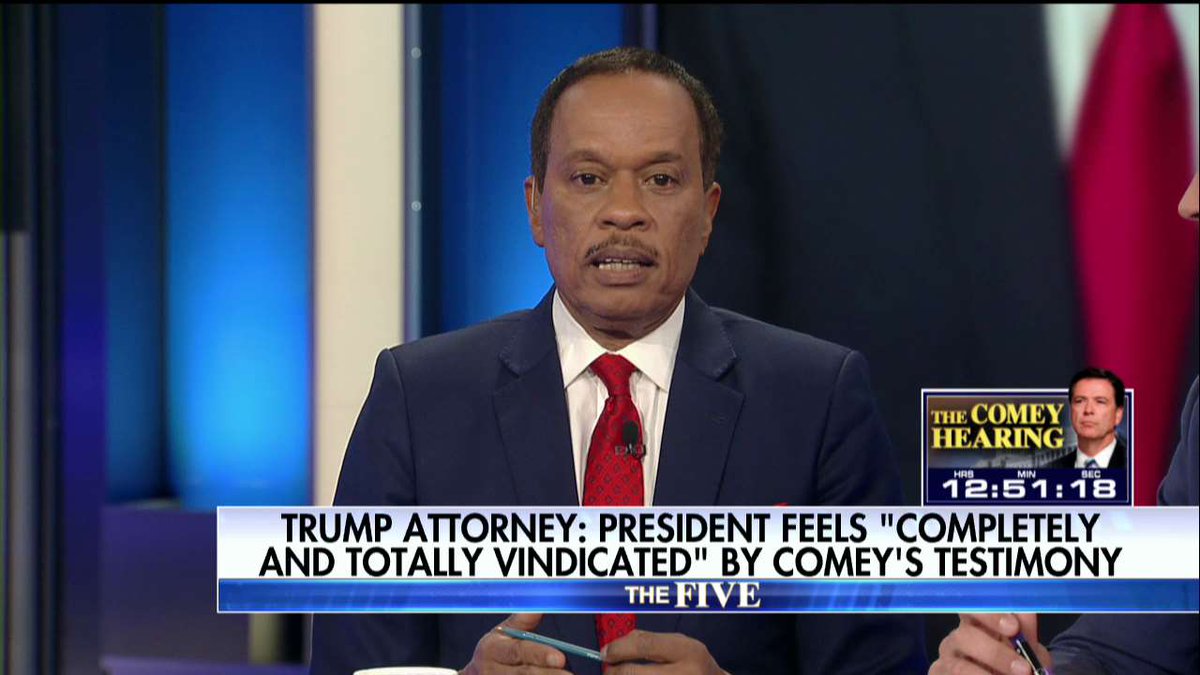 FoxNews's tweet photo. .@TheJuanWilliams on @POTUS-Russia probe: "There's nothing criminal as of yet." #TheFive https://t.co/JNSxAX5ahs