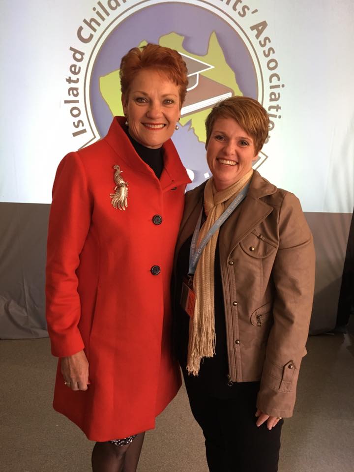betterbushcomms's tweet photo. BIRRR rep Kristen catches up with @PaulineHansonOz at @IcpaQld State Conference to discuss #datadrought #betterbushcomms & #fixbushinternet https://t.co/ycEYih2Gi7
