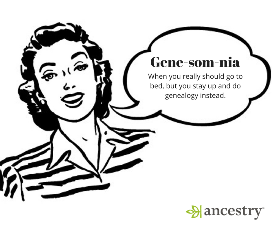 Ancestry's tweet image. Who else suffers from Genesomnia?