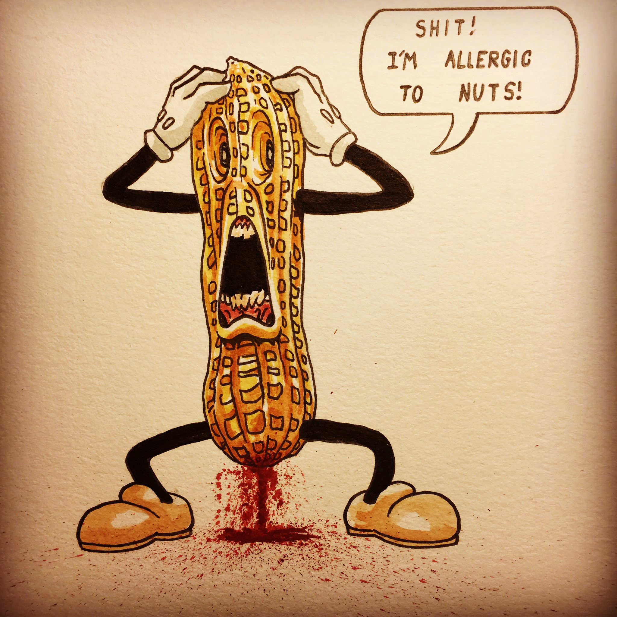 Jake Tacito on Twitter: "The curse of perpetual dookie blood. #drawing