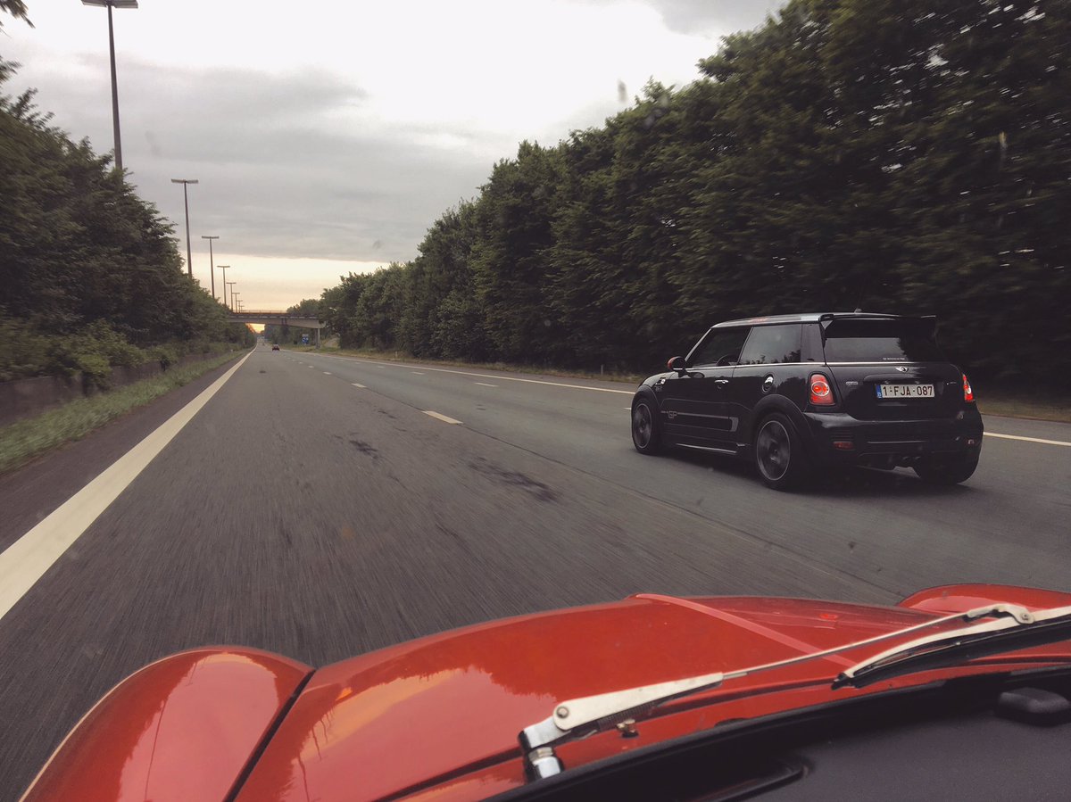 mathieuderaeve's tweet photo. On the road to #minifanday of @MINI Belux at Circuit Jules Tacheny in Mettet. #minibelux #austincoopers #minigp2 @BMWbelg https://t.co/gIhS4McdGW