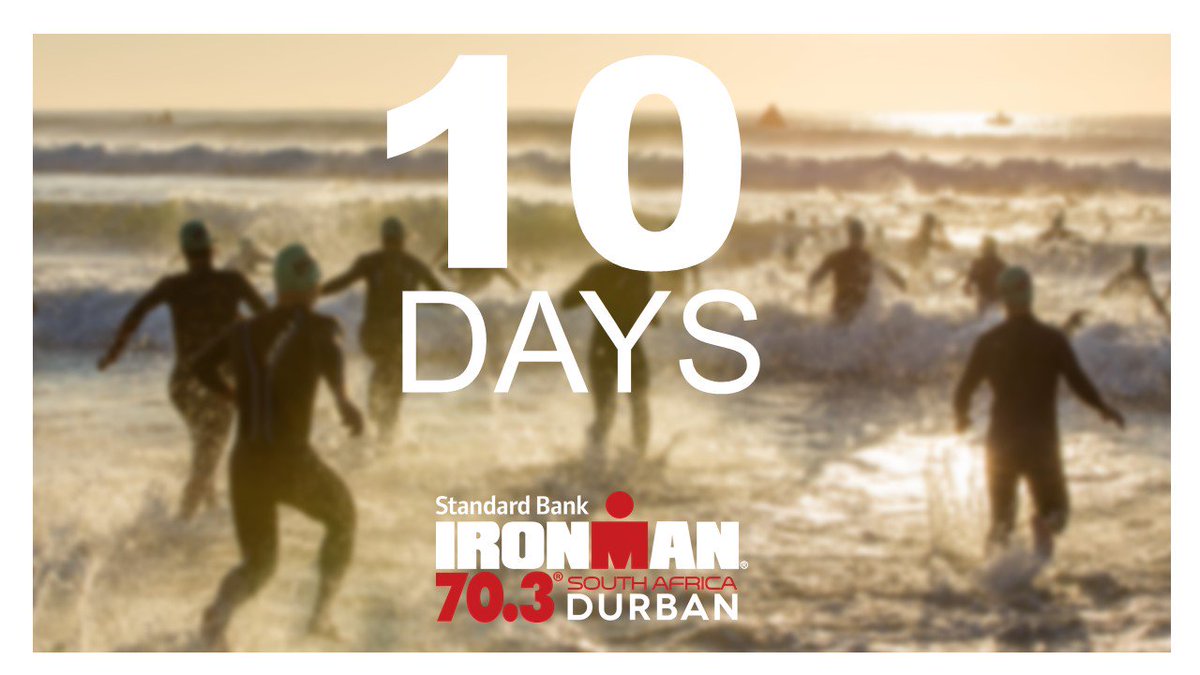 Let the countdown begin. Only 10 days before the Standard Bank IRONMAN 70.3 Durban. #IM703Durban #SBIronman