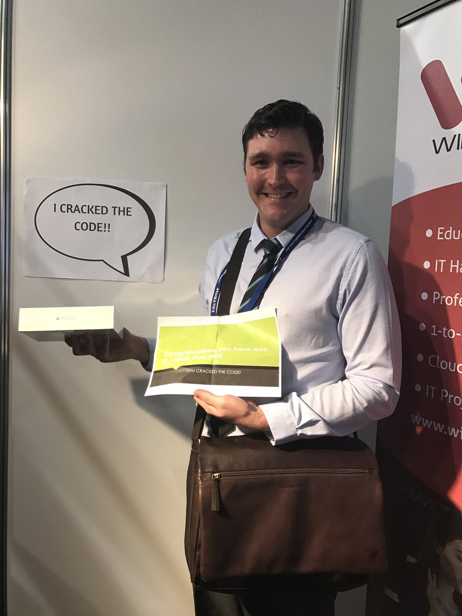 ComputelecGroup's tweet photo. Another safe cracker! @EduTECH_AU congrats on winning a iPad! Visit us booth #99 ! https://t.co/KcNJOsPQ3z