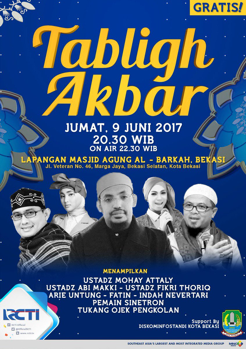 Selain Tausiyah bersama ustadz Fikri Thoriq kamu jg bisa melihat penampilan <a href="/FatinSL/">Fatin Shidqia Lubis</a> &amp; <a href="/indah_nevertari/">Indah Nevertari</a>. info cek flyer berikut :)