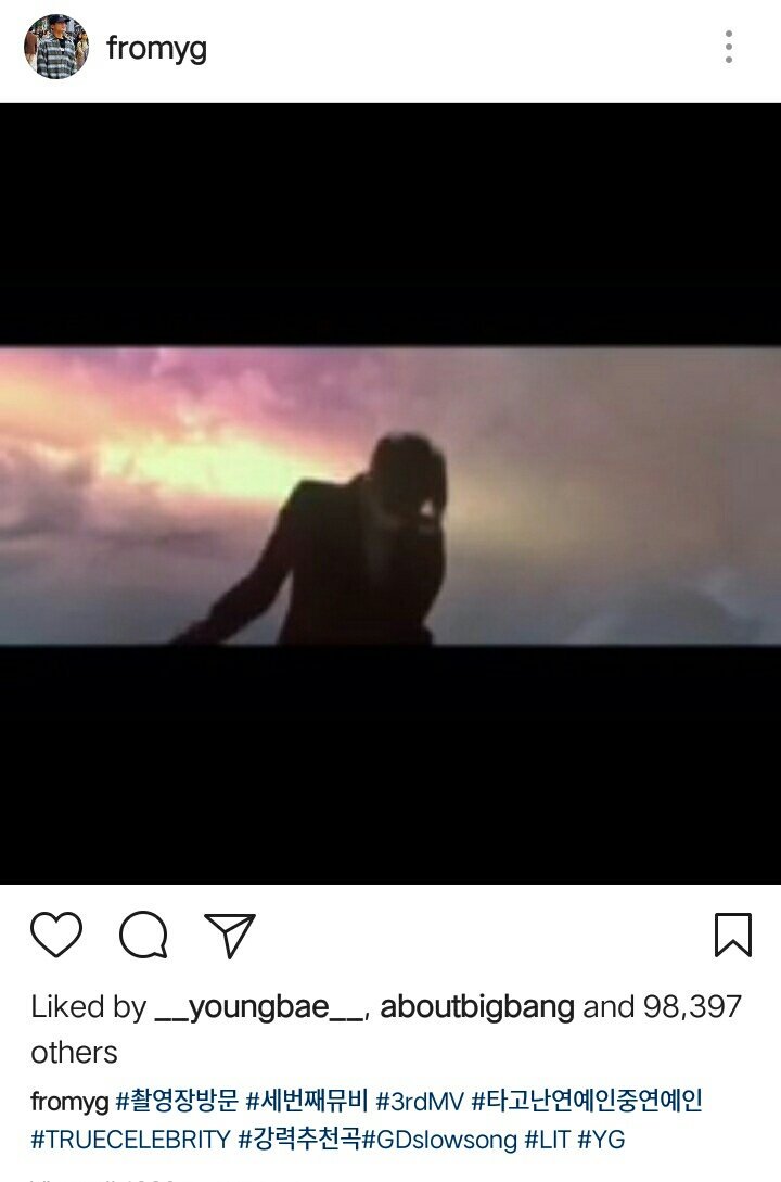 BBROYALTEAS's tweet photo. I think all act's have mv's from 1-3 since YG updated his IG with a hashtag #3rdMV #KingJiyongIsBack https://t.co/m9Pp41EISZ