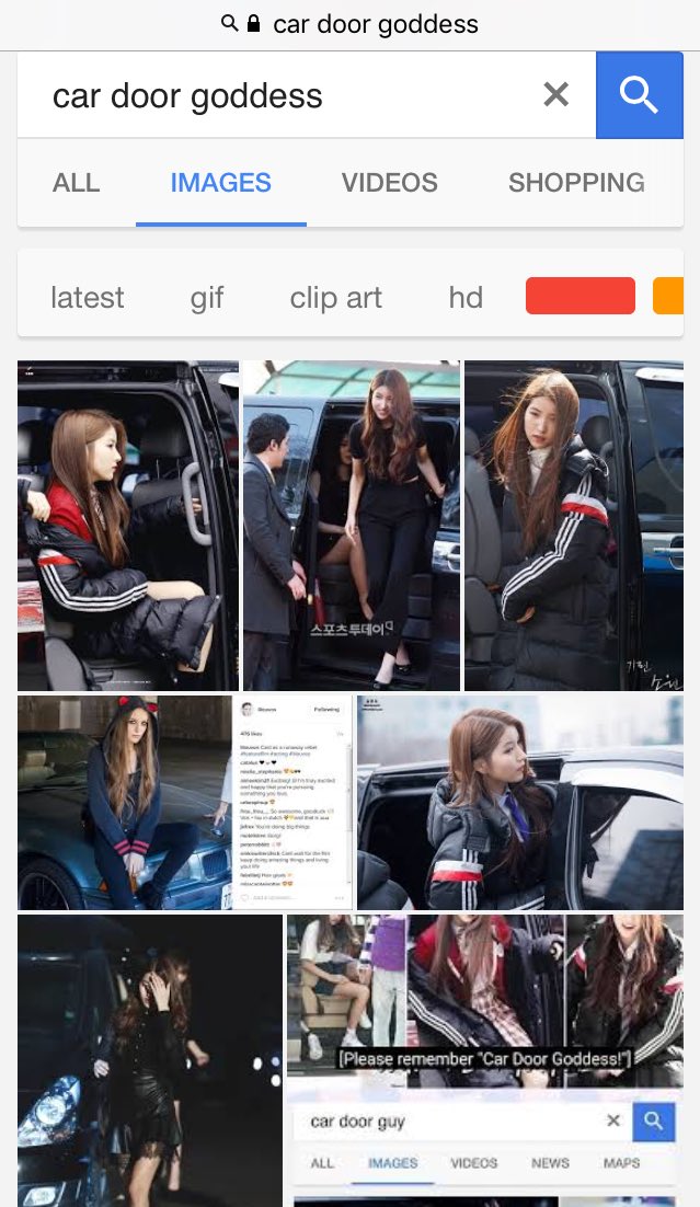 sowon pics on Twitter "if you google car door goddess this is what you'll find 😂 https//t.co