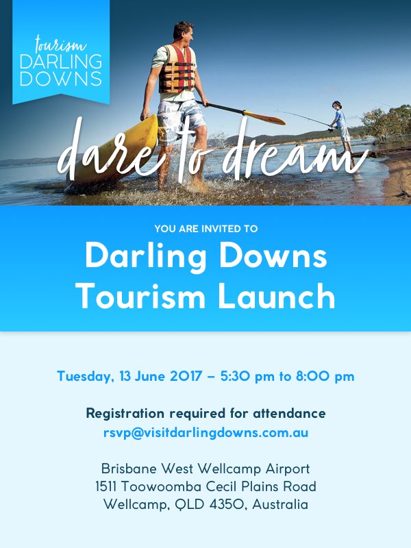 #INVITATION  Does Tourism affect your business?   Then you should be at <a href="/WellcampAirport/">Toowoomba Wellcamp</a> next Tuesday Night.   rsvp@visitdarlingdowns.com.au