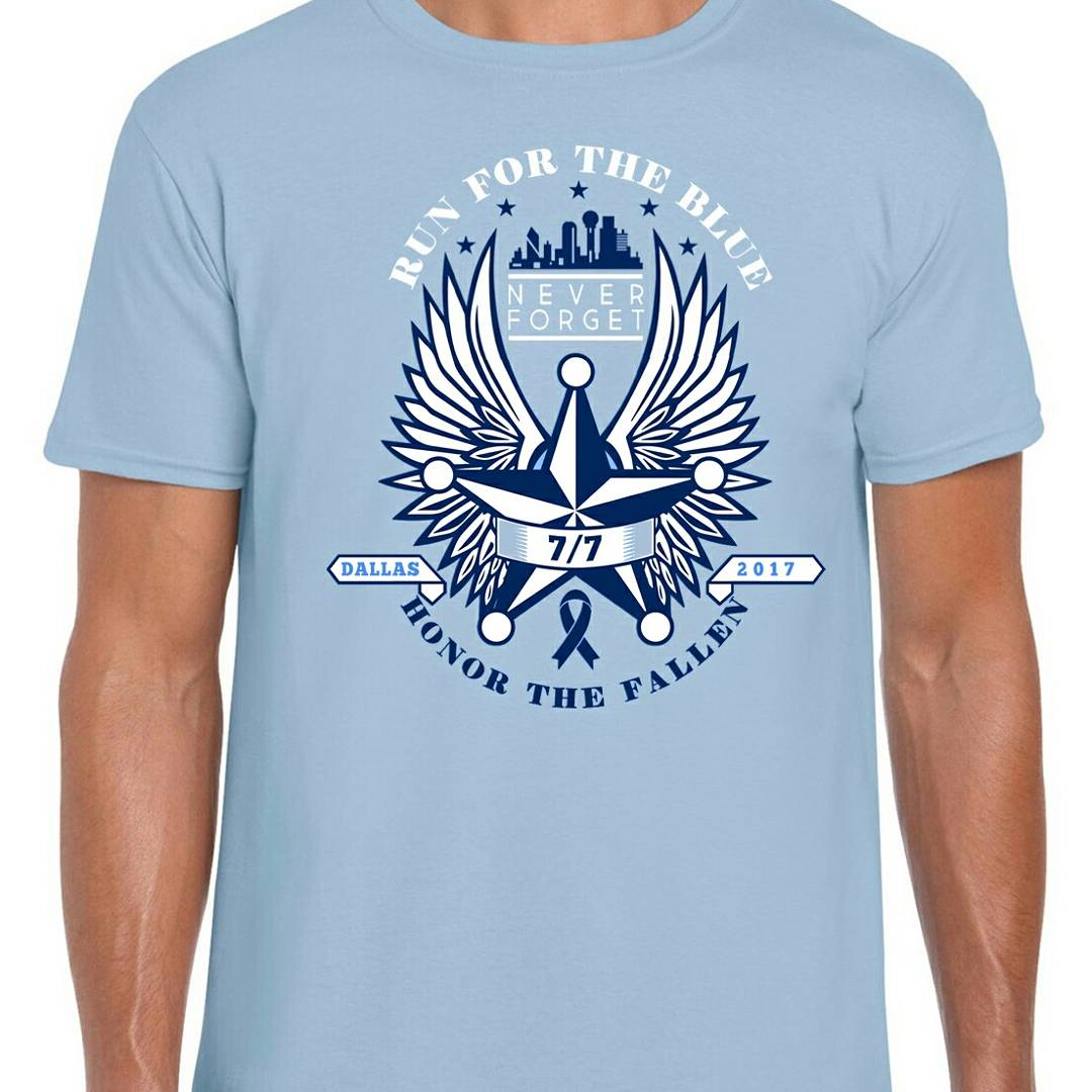 c_z_fields's tweet photo. @DallasPD we're honored to be designing this year's #RunForTheBlue again...ready to get money raised! 
#durtylaundryclothing 
#salute 
#7/7 https://t.co/WlKPjnK0Ks