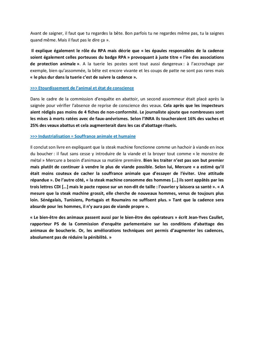 CGTPONTIVY's tweet photo. #steakmachine une synthèse du 📙. Entre le bien-être animal et la santé du client quelle place pour les salariés de l'agro-alimentaire ? #CGT https://t.co/bdb2twm1bY
