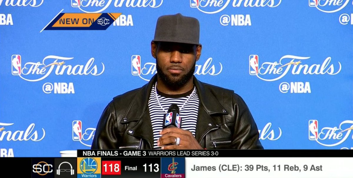 SportsCenter's tweet photo. "This is probably the most firepower I've played against in my career." -LeBron James #LIVEonSC https://t.co/7FUqKQs71o